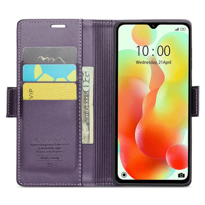 CASEME 023 Series For Xiaomi Redmi 11A 4G / 12C 4G RFID Blocking Case Stand Glossy Phone Cover