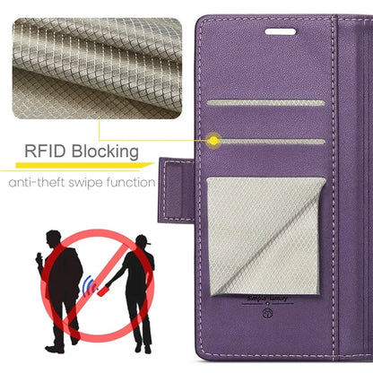 CASEME 023 Series For Xiaomi Redmi 11A 4G / 12C 4G RFID Blocking Case Stand Glossy Phone Cover