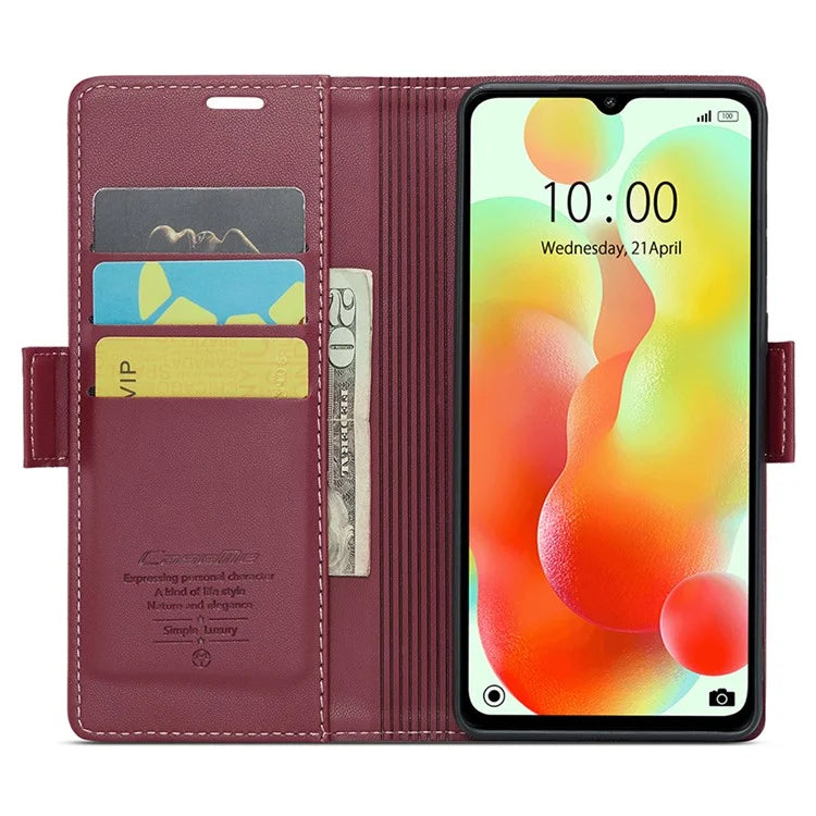 CASEME 023 Series For Xiaomi Redmi 11A 4G / 12C 4G RFID Blocking Case Stand Glossy Phone Cover