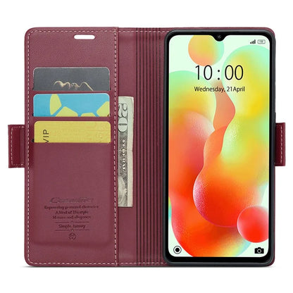 CASEME 023 Series For Xiaomi Redmi 11A 4G / 12C 4G RFID Blocking Case Stand Glossy Phone Cover