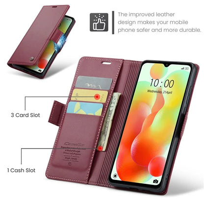 CASEME 023 Series For Xiaomi Redmi 11A 4G / 12C 4G RFID Blocking Case Stand Glossy Phone Cover