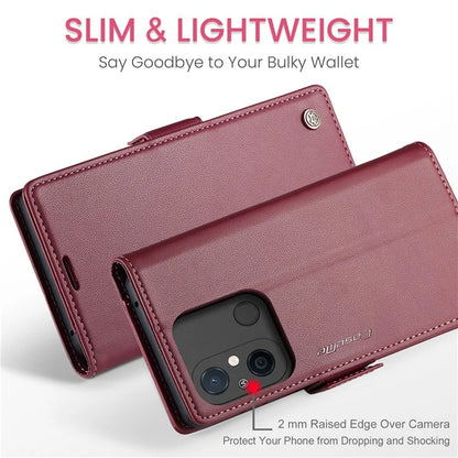 CASEME 023 Series For Xiaomi Redmi 11A 4G / 12C 4G RFID Blocking Case Stand Glossy Phone Cover