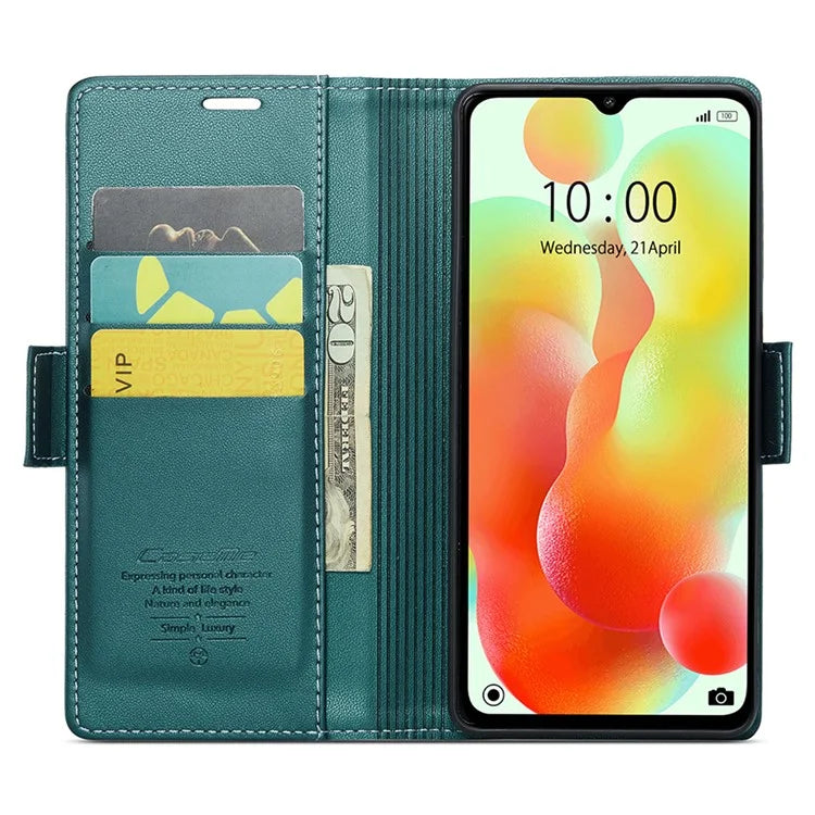 CASEME 023 Series For Xiaomi Redmi 11A 4G / 12C 4G RFID Blocking Case Stand Glossy Phone Cover