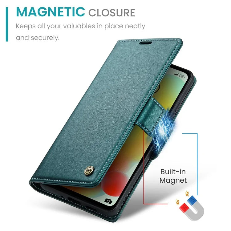CASEME 023 Series For Xiaomi Redmi 11A 4G / 12C 4G RFID Blocking Case Stand Glossy Phone Cover