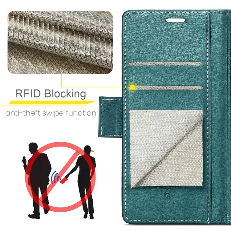 CASEME 023 Series For Xiaomi Redmi 11A 4G / 12C 4G RFID Blocking Case Stand Glossy Phone Cover