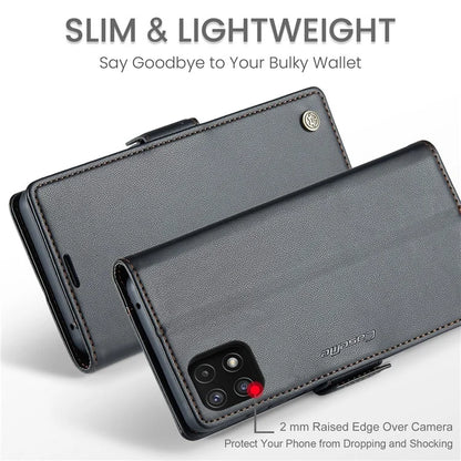 CASEME 023 Series For Samsung Galaxy A22 5G (EU Version) / F42 5G Wallet Case RFID Blocking Phone Cover