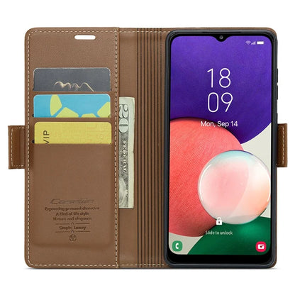 CASEME 023 Series For Samsung Galaxy A22 5G (EU Version) / F42 5G Wallet Case RFID Blocking Phone Cover