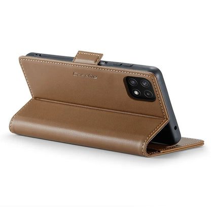 CASEME 023 Series For Samsung Galaxy A22 5G (EU Version) / F42 5G Wallet Case RFID Blocking Phone Cover