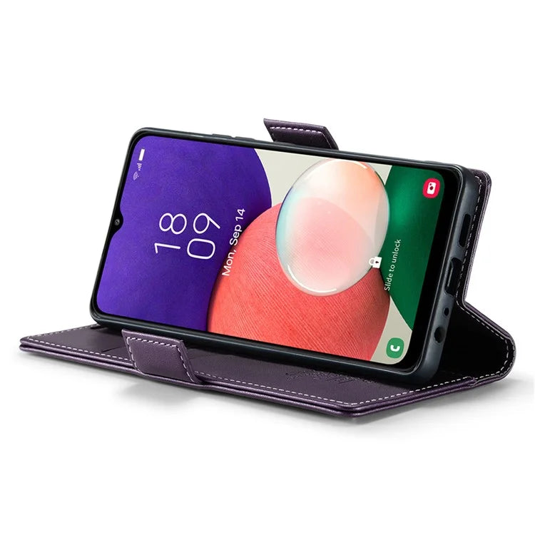CASEME 023 Series For Samsung Galaxy A22 5G (EU Version) / F42 5G Wallet Case RFID Blocking Phone Cover