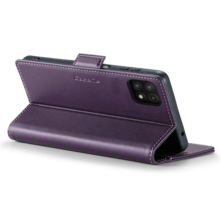 CASEME 023 Series For Samsung Galaxy A22 5G (EU Version) / F42 5G Wallet Case RFID Blocking Phone Cover