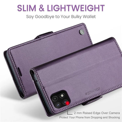 CASEME 023 Series For Samsung Galaxy A22 5G (EU Version) / F42 5G Wallet Case RFID Blocking Phone Cover