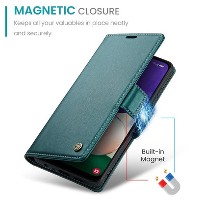 CASEME 023 Series For Samsung Galaxy A22 5G (EU Version) / F42 5G Wallet Case RFID Blocking Phone Cover