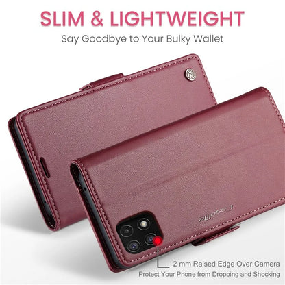 CASEME 023 Series For Samsung Galaxy A22 5G (EU Version) / F42 5G Wallet Case RFID Blocking Phone Cover