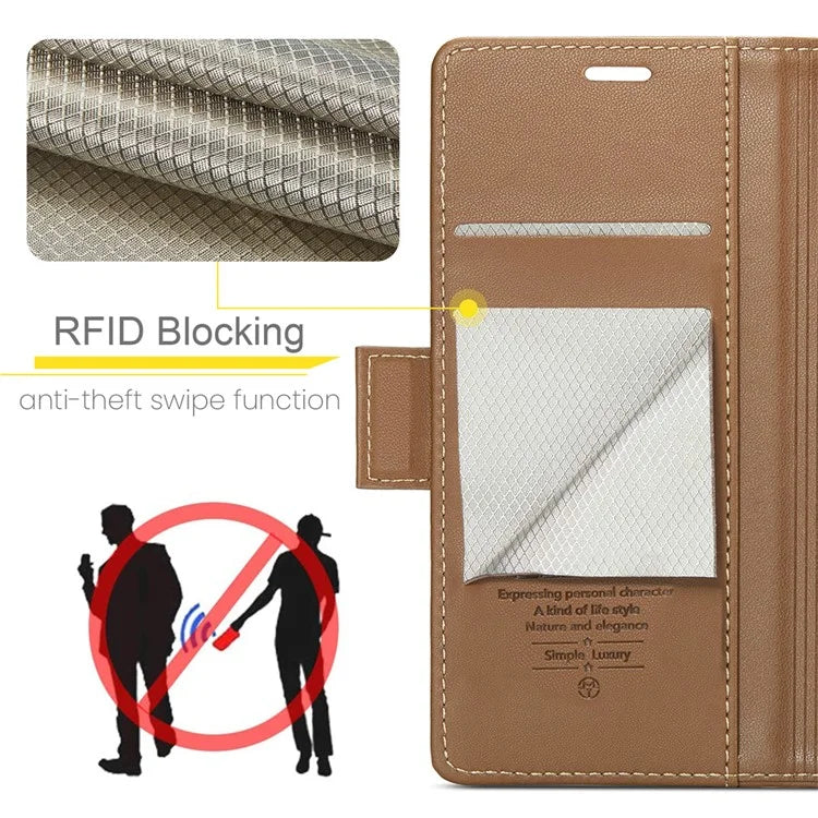 CASEME 023 Series For Samsung Galaxy A20 / A30 / M10s Glossy Case RFID Blocking Leather Phone Cover