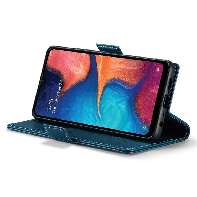 CASEME 023 Series For Samsung Galaxy A20 / A30 / M10s Glossy Case RFID Blocking Leather Phone Cover