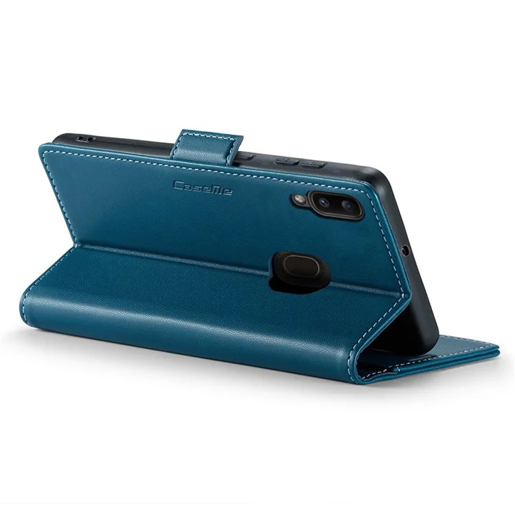 CASEME 023 Series For Samsung Galaxy A20 / A30 / M10s Glossy Case RFID Blocking Leather Phone Cover
