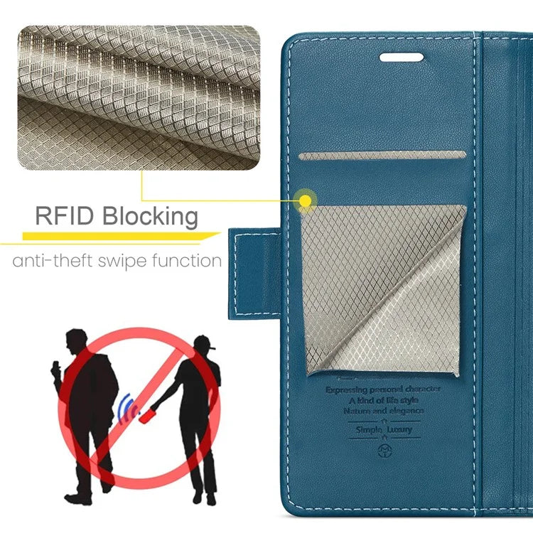 CASEME 023 Series For Samsung Galaxy A20 / A30 / M10s Glossy Case RFID Blocking Leather Phone Cover