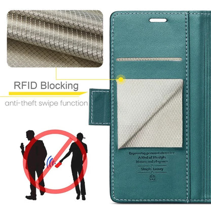 CASEME 023 Series For Samsung Galaxy A20 / A30 / M10s Glossy Case RFID Blocking Leather Phone Cover