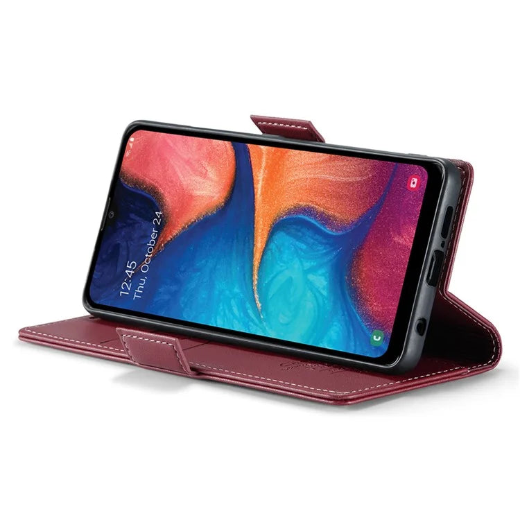 CASEME 023 Series For Samsung Galaxy A20 / A30 / M10s Glossy Case RFID Blocking Leather Phone Cover