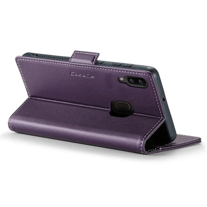 CASEME 023 Series For Samsung Galaxy A20 / A30 / M10s Glossy Case RFID Blocking Leather Phone Cover