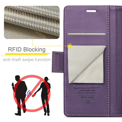 CASEME 023 Series For Samsung Galaxy A20 / A30 / M10s Glossy Case RFID Blocking Leather Phone Cover