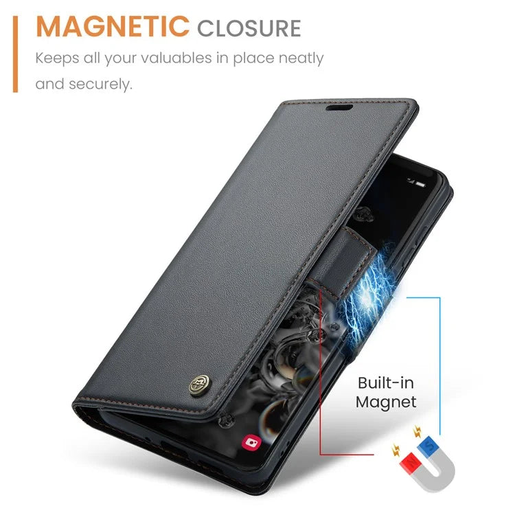 CASEME 023 Series For Samsung Galaxy S20 Ultra Case Wallet RFID Blocking Leather Phone Cover