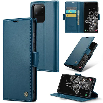 CASEME 023 Series For Samsung Galaxy S20 Ultra Case Wallet RFID Blocking Leather Phone Cover
