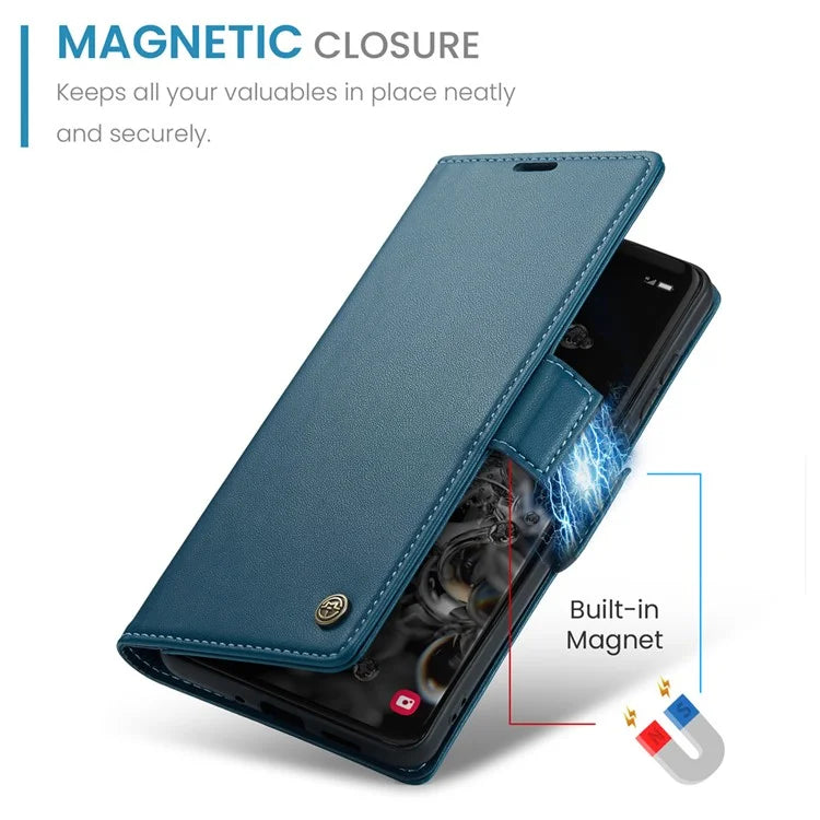 CASEME 023 Series For Samsung Galaxy S20 Ultra Case Wallet RFID Blocking Leather Phone Cover