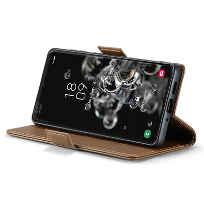 CASEME 023 Series For Samsung Galaxy S20 Ultra Case Wallet RFID Blocking Leather Phone Cover