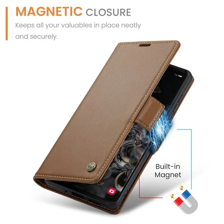 CASEME 023 Series For Samsung Galaxy S20 Ultra Case Wallet RFID Blocking Leather Phone Cover