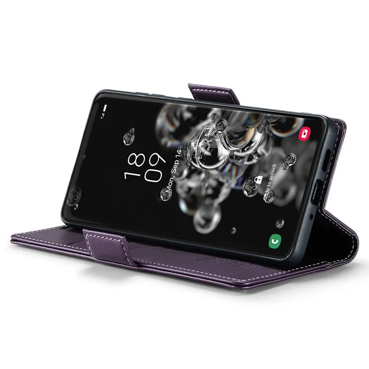 CASEME 023 Series For Samsung Galaxy S20 Ultra Case Wallet RFID Blocking Leather Phone Cover