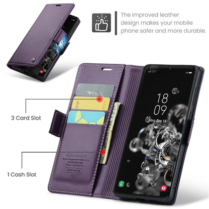 CASEME 023 Series For Samsung Galaxy S20 Ultra Case Wallet RFID Blocking Leather Phone Cover