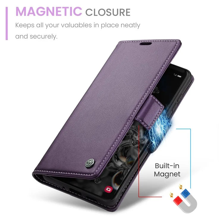 CASEME 023 Series For Samsung Galaxy S20 Ultra Case Wallet RFID Blocking Leather Phone Cover