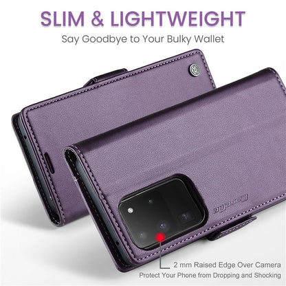 CASEME 023 Series For Samsung Galaxy S20 Ultra Case Wallet RFID Blocking Leather Phone Cover