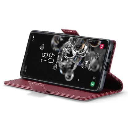 CASEME 023 Series For Samsung Galaxy S20 Ultra Case Wallet RFID Blocking Leather Phone Cover