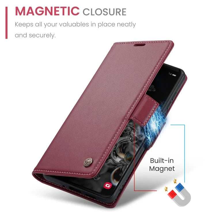 CASEME 023 Series For Samsung Galaxy S20 Ultra Case Wallet RFID Blocking Leather Phone Cover
