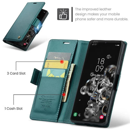 CASEME 023 Series For Samsung Galaxy S20 Ultra Case Wallet RFID Blocking Leather Phone Cover
