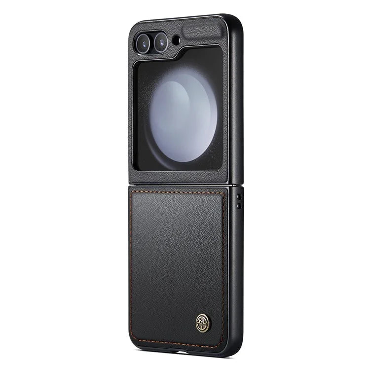 CASEME 023 Series For Samsung Galaxy Z Flip5 5G Case Litchi Texture Leather+PC Phone Cover