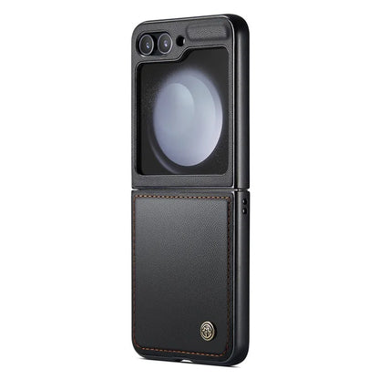 CASEME 023 Series For Samsung Galaxy Z Flip5 5G Case Litchi Texture Leather+PC Phone Cover