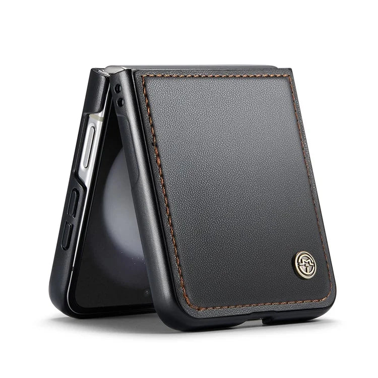 CASEME 023 Series For Samsung Galaxy Z Flip5 5G Case Litchi Texture Leather+PC Phone Cover