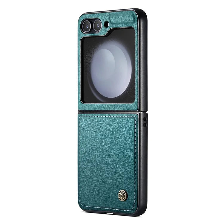 CASEME 023 Series For Samsung Galaxy Z Flip5 5G Case Litchi Texture Leather+PC Phone Cover