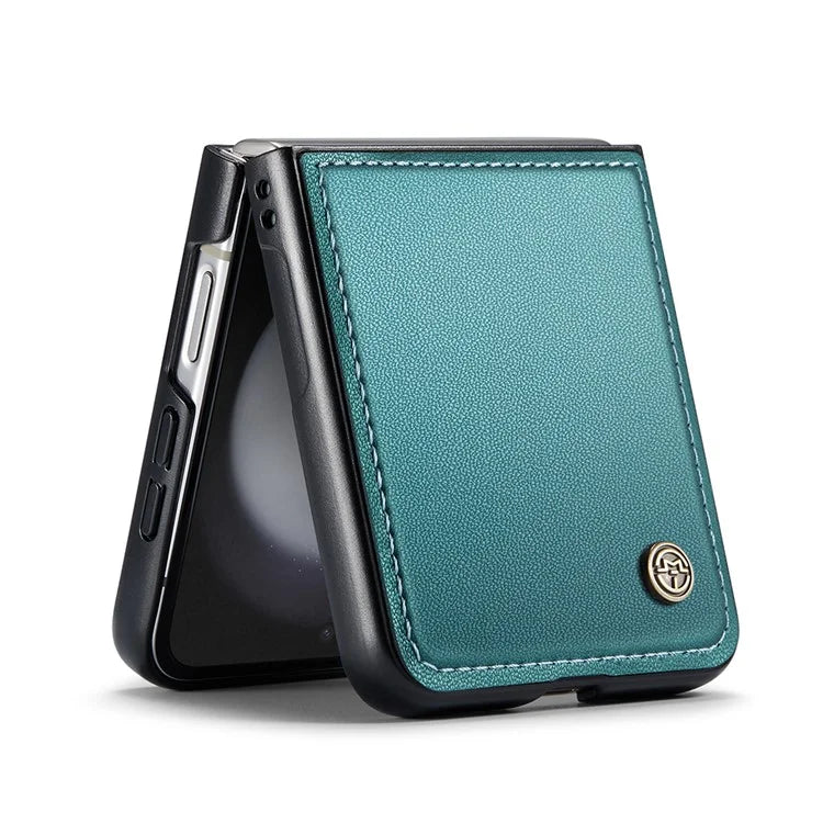 CASEME 023 Series For Samsung Galaxy Z Flip5 5G Case Litchi Texture Leather+PC Phone Cover