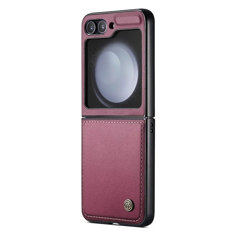 CASEME 023 Series For Samsung Galaxy Z Flip5 5G Case Litchi Texture Leather+PC Phone Cover