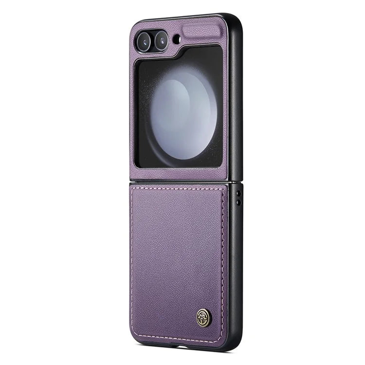 CASEME 023 Series For Samsung Galaxy Z Flip5 5G Case Litchi Texture Leather+PC Phone Cover