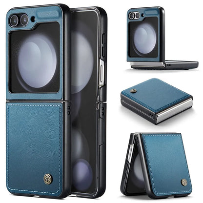 CASEME 023 Series For Samsung Galaxy Z Flip5 5G Case Litchi Texture Leather+PC Phone Cover
