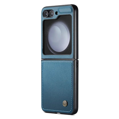 CASEME 023 Series For Samsung Galaxy Z Flip5 5G Case Litchi Texture Leather+PC Phone Cover