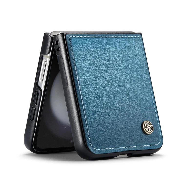 CASEME 023 Series For Samsung Galaxy Z Flip5 5G Case Litchi Texture Leather+PC Phone Cover