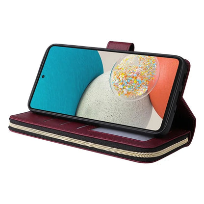 For Samsung Galaxy A53 5G Case Card Slots Zipper Wallet Leather Phone Cover
