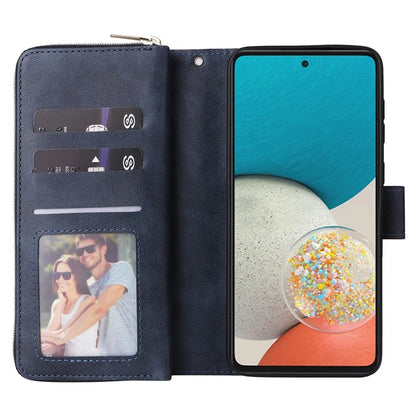 For Samsung Galaxy A53 5G Case Card Slots Zipper Wallet Leather Phone Cover
