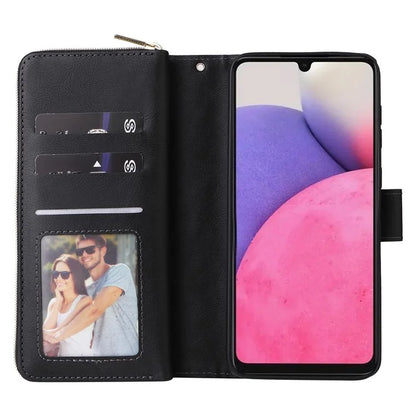 For Samsung Galaxy A33 5G Zipper Wallet Case Card Slots Leather Phone Cover
